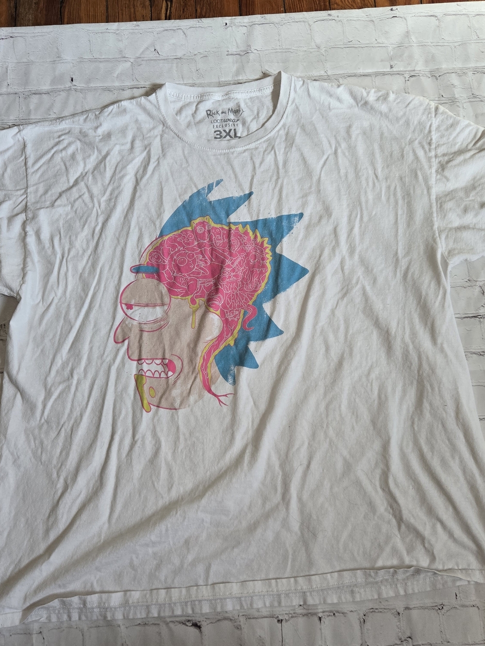 Rick and Morty 3XL Loot Wear Exclusive Brain Rot Graphic Tee